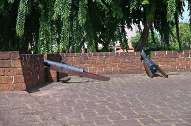 Malacca, Malezya - 16 Ekim 2022: Malacca 'nın Tarihi Tarihi Tarihi Binaları ve Turist Çekimleri