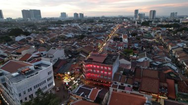 Malacca, Malezya - 16 Ekim 2022: Malacca 'nın Tarihi Tarihi Tarihi Binaları ve Turist Çekimleri