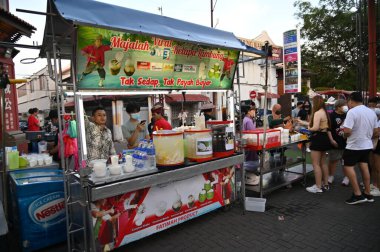 Malacca, Malezya - 16 Ekim 2022: Malacca 'nın Tarihi Tarihi Tarihi Binaları ve Turist Çekimleri