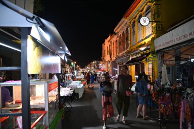 Malacca, Malezya - 16 Ekim 2022: Malacca 'nın Tarihi Tarihi Tarihi Binaları ve Turist Çekimleri