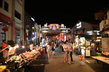 Malacca, Malezya - 16 Ekim 2022: Malacca 'nın Tarihi Tarihi Tarihi Binaları ve Turist Çekimleri