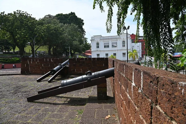 Malacca, Malezya - 16 Ekim 2022: Malacca 'nın Tarihi Tarihi Tarihi Binaları ve Turist Çekimleri