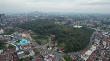 Malacca, Malezya - 16 Ekim 2022: Malacca Nehri Gezisi Hava Görüntüsü