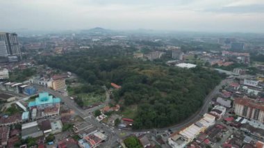 Malacca, Malezya - 16 Ekim 2022: Malacca Nehri Gezisi Hava Görüntüsü