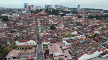 Malacca, Malezya - 16 Ekim 2022: Malacca Nehri Gezisi Hava Görüntüsü