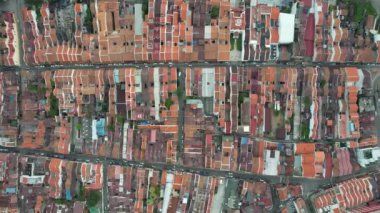 Malacca, Malezya - 16 Ekim 2022: Malacca Nehri Gezisi Hava Görüntüsü
