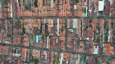Malacca, Malezya - 16 Ekim 2022: Malacca Nehri Gezisi Hava Görüntüsü