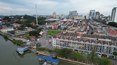 Malacca, Malezya - 16 Ekim 2022: Malacca 'nın Tarihi Tarihi Tarihi Binaları ve Turist Çekimleri