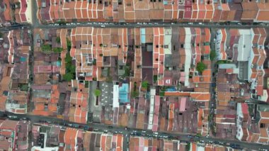 Malacca, Malezya - 16 Ekim 2022: Malacca Nehri Gezisi Hava Görüntüsü