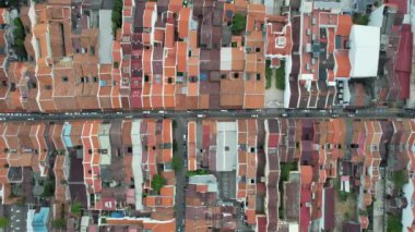 Malacca, Malezya - 16 Ekim 2022: Malacca Nehri Gezisi Hava Görüntüsü