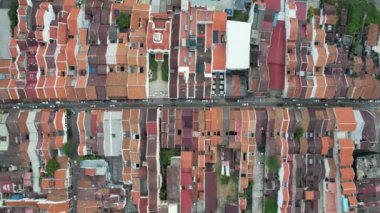 Malacca, Malezya - 16 Ekim 2022: Malacca Nehri Gezisi Hava Görüntüsü