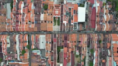 Malacca, Malezya - 16 Ekim 2022: Malacca Nehri Gezisi Hava Görüntüsü