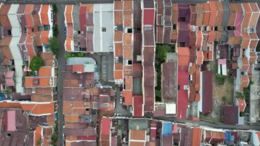 Malacca, Malezya - 16 Ekim 2022: Malacca Nehri Gezisi Hava Görüntüsü