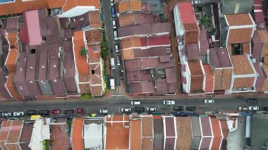 Malacca, Malezya - 16 Ekim 2022: Malacca Nehri Gezisi Hava Görüntüsü