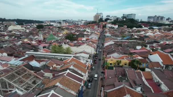 Malacca Malaysia Oktober 2022 Luftaufnahme Der Malacca River Cruise — Stockvideo