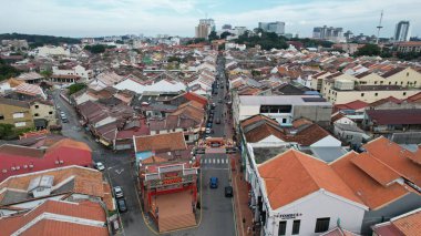 Malacca, Malezya - 16 Ekim 2022: Malacca 'nın Tarihi Tarihi Tarihi Binaları ve Turist Çekimleri