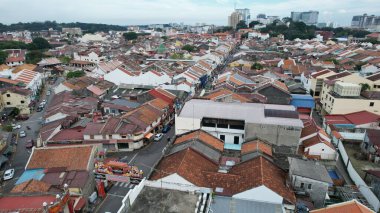 Malacca, Malezya - 16 Ekim 2022: Malacca 'nın Tarihi Tarihi Tarihi Binaları ve Turist Çekimleri