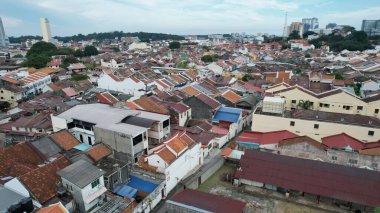 Malacca, Malezya - 16 Ekim 2022: Malacca 'nın Tarihi Tarihi Tarihi Binaları ve Turist Çekimleri