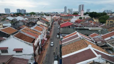 Malacca, Malezya - 16 Ekim 2022: Malacca 'nın Tarihi Tarihi Tarihi Binaları ve Turist Çekimleri