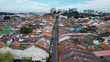 Malacca, Malezya - 16 Ekim 2022: Malacca 'nın Tarihi Tarihi Tarihi Binaları ve Turist Çekimleri