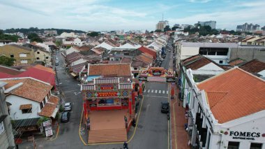 Malacca, Malezya - 16 Ekim 2022: Malacca 'nın Tarihi Tarihi Tarihi Binaları ve Turist Çekimleri