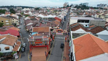 Malacca, Malezya - 16 Ekim 2022: Malacca 'nın Tarihi Tarihi Tarihi Binaları ve Turist Çekimleri