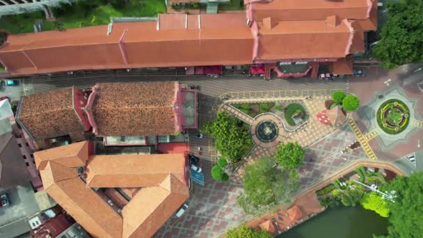 Malacca Malaysia Oktober 2022 Luftaufnahme Der Malacca River Cruise — Stockvideo