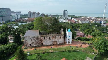 Malacca, Malezya - 16 Ekim 2022: Malacca 'nın Tarihi Tarihi Tarihi Binaları ve Turist Çekimleri