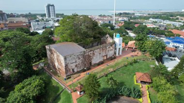 Malacca, Malezya - 16 Ekim 2022: Malacca 'nın Tarihi Tarihi Tarihi Binaları ve Turist Çekimleri