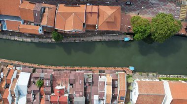 Malacca, Malezya - 16 Ekim 2022: Malacca 'nın Tarihi Tarihi Tarihi Binaları ve Turist Çekimleri