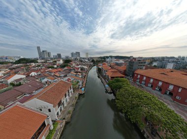 Malacca, Malezya - 16 Ekim 2022: Malacca 'nın Tarihi Tarihi Tarihi Binaları ve Turist Çekimleri