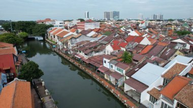 Malacca, Malezya - 16 Ekim 2022: Malacca 'nın Tarihi Tarihi Tarihi Binaları ve Turist Çekimleri