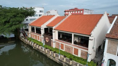 Malacca, Malezya - 16 Ekim 2022: Malacca 'nın Tarihi Tarihi Tarihi Binaları ve Turist Çekimleri