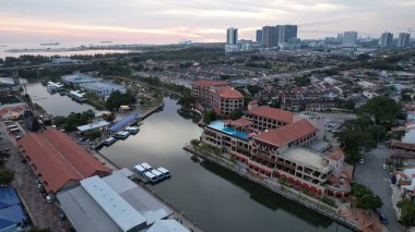 Malacca, Malezya - 16 Ekim 2022: Malacca 'nın Tarihi Tarihi Tarihi Binaları ve Turist Çekimleri