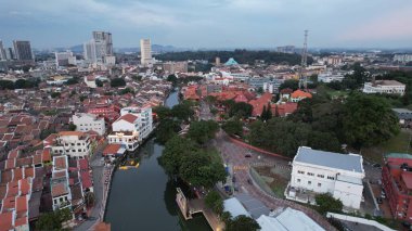 Malacca, Malezya - 16 Ekim 2022: Malacca 'nın Tarihi Tarihi Tarihi Binaları ve Turist Çekimleri