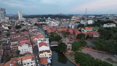 Malacca, Malezya - 16 Ekim 2022: Malacca 'nın Tarihi Tarihi Tarihi Binaları ve Turist Çekimleri