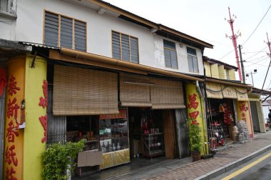 Malacca, Malezya - 16 Ekim 2022: Malacca 'nın Tarihi Tarihi Tarihi Binaları ve Turist Çekimleri