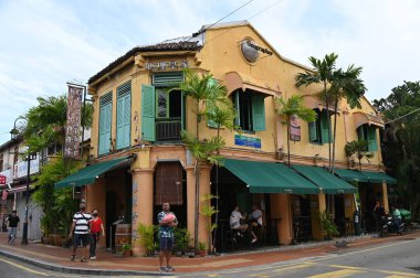 Malacca, Malezya - 16 Ekim 2022: Malacca 'nın Tarihi Tarihi Tarihi Binaları ve Turist Çekimleri
