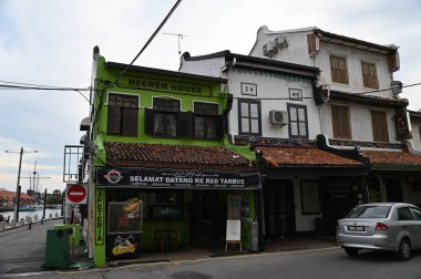 Malacca, Malezya - 16 Ekim 2022: Malacca 'nın Tarihi Tarihi Tarihi Binaları ve Turist Çekimleri