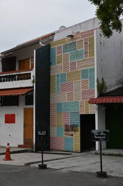 Malacca, Malezya - 16 Ekim 2022: Malacca 'nın Tarihi Tarihi Tarihi Binaları ve Turist Çekimleri
