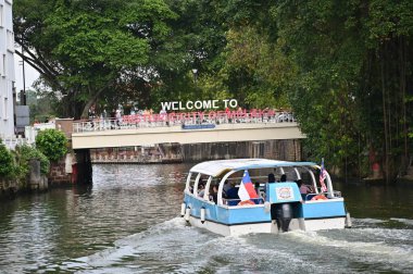 Malacca, Malezya - 16 Ekim 2022: Malacca 'nın Tarihi Tarihi Tarihi Binaları ve Turist Çekimleri