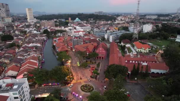 말라카 말레이시아 2022 공중에서 바라본 크루즈 — 비디오