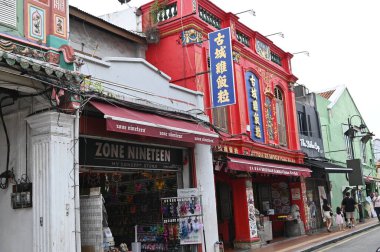 Malacca, Malezya - 16 Ekim 2022: Malacca 'nın Tarihi Tarihi Tarihi Binaları ve Turist Çekimleri