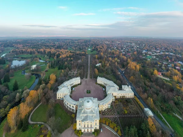 Panoramisch Uitzicht Vanuit Lucht Het Park Van Pavlovsk Het Paleis — Stockfoto
