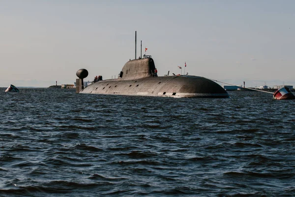 Вид Води Ядерних Підводних Човнів Водах Фінської Затоки Підготовка Військового — стокове фото