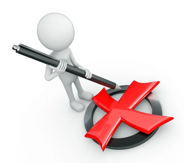 Beyaz 3d insan - Kızıl Haç sembolü