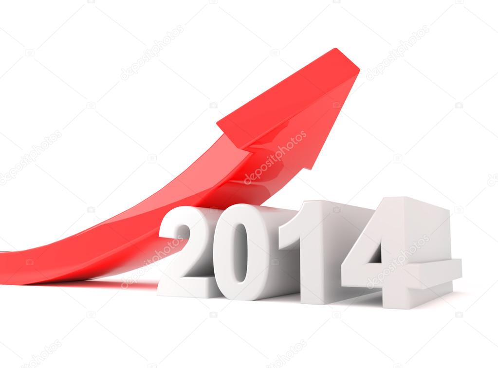 Year 2014 - red arrow growth