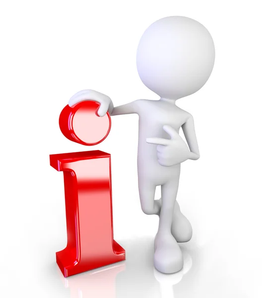 Beyaz 3d insan - bilgi