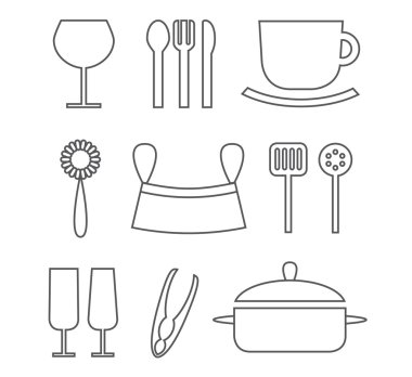 Mutfak simgesi seti