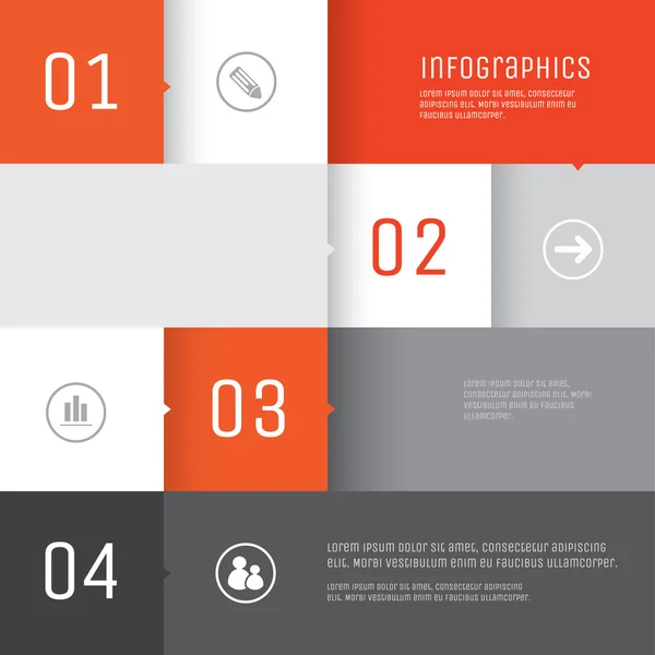 Infographics tasarım vektör şablonu — Stok Vektör